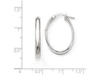 FJC Finejewelers 10k White Gold Polished Oval Hoop Earrings
