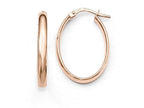 FJC Finejewelers 10k Rose Gold Polished Oval Hoop Earrings