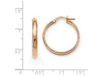 FJC Finejewelers 10k Rose Gold Polished Hoop Earrings