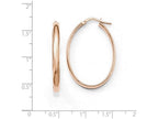 FJC Finejewelers 10k Rose Gold Polished Oval Hoop Earrings