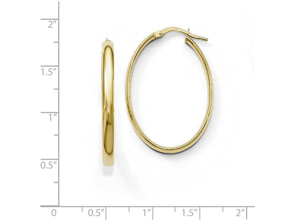 FJC Finejewelers 10k Polished Oval Hoop Earrings