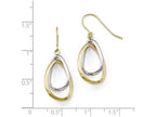 FJC Finejewelers 10k Two-tone Polished Shepherd Hook Dangle Earrings