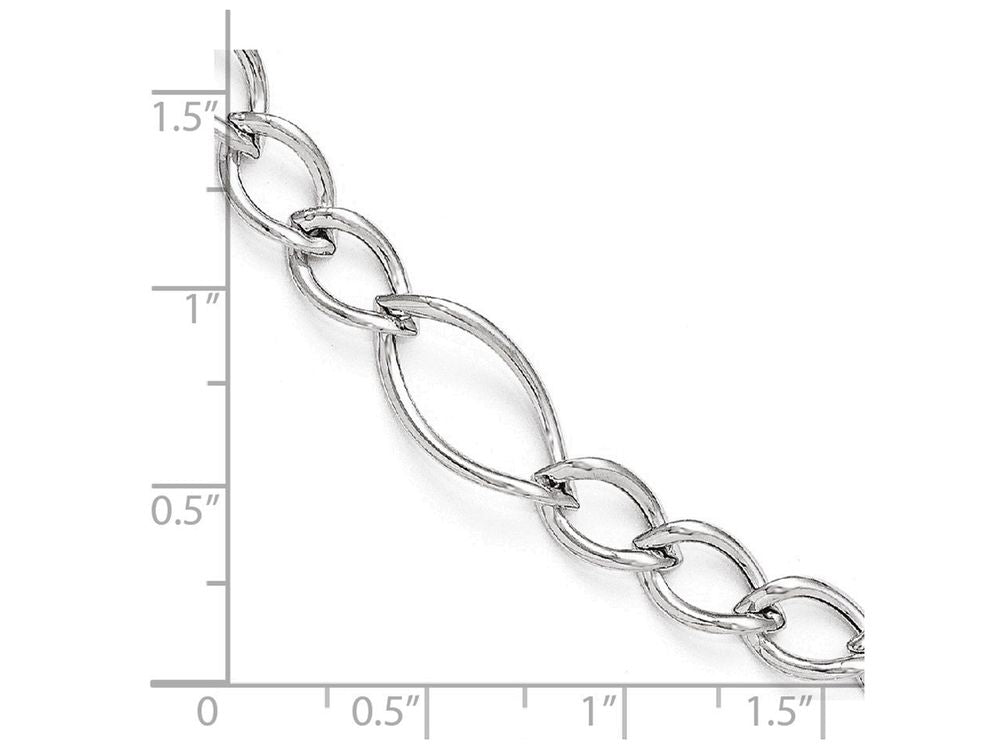 FJC Finejewelers 10k White Gold Polished Link Bracelet