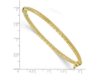 FJC Finejewelers 10k Polished And Textured Hinged Bangle