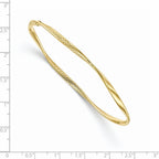 FJC Finejewelers 10k Polished Textured Twisted Bangle