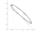 FJC Finejewelers 10k White Gold Polished Hinged Bangle