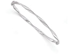 FJC Finejewelers 10k White Gold Polished Hinged Bangle