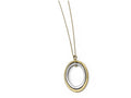 FJC Finejewelers 10k Two-tone Polished Oval Necklace