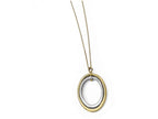 FJC Finejewelers 10k Two-tone Polished Oval Necklace