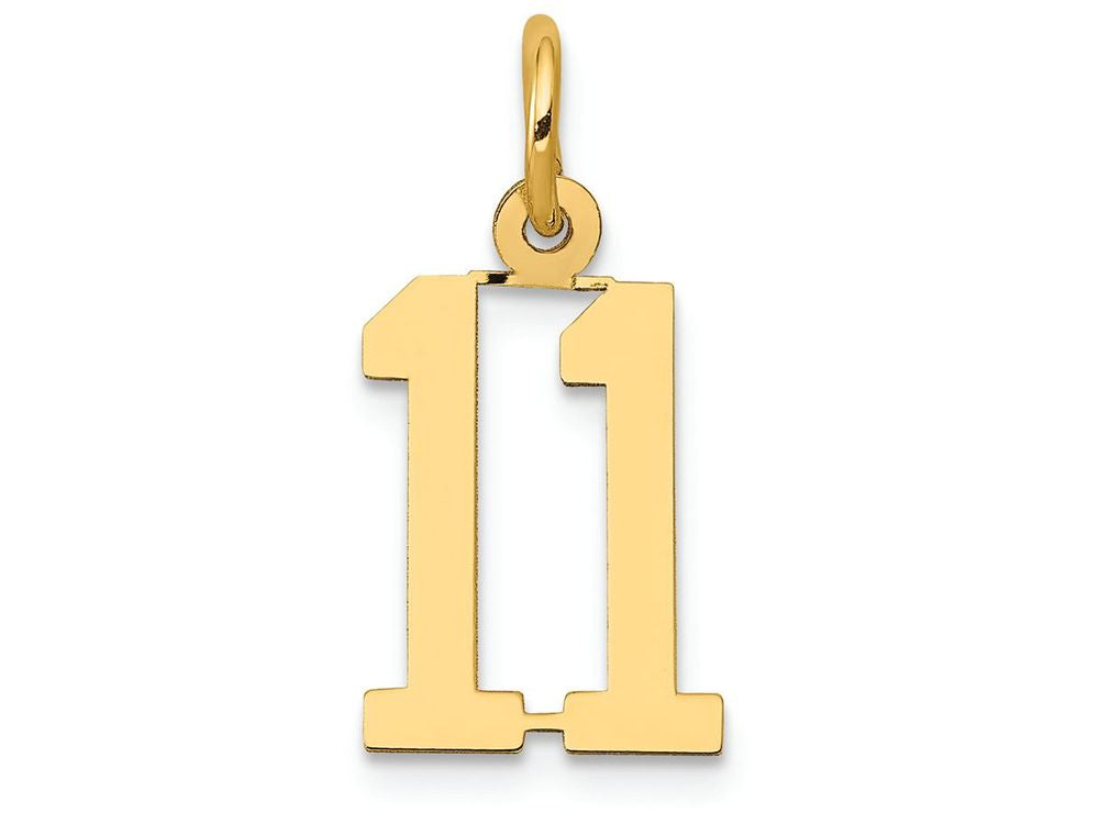 FJC Finejewelers 14k Yellow Gold Small Polished Elongated 11 Charm