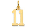 FJC Finejewelers 14k Yellow Gold Small Polished Elongated 11 Charm