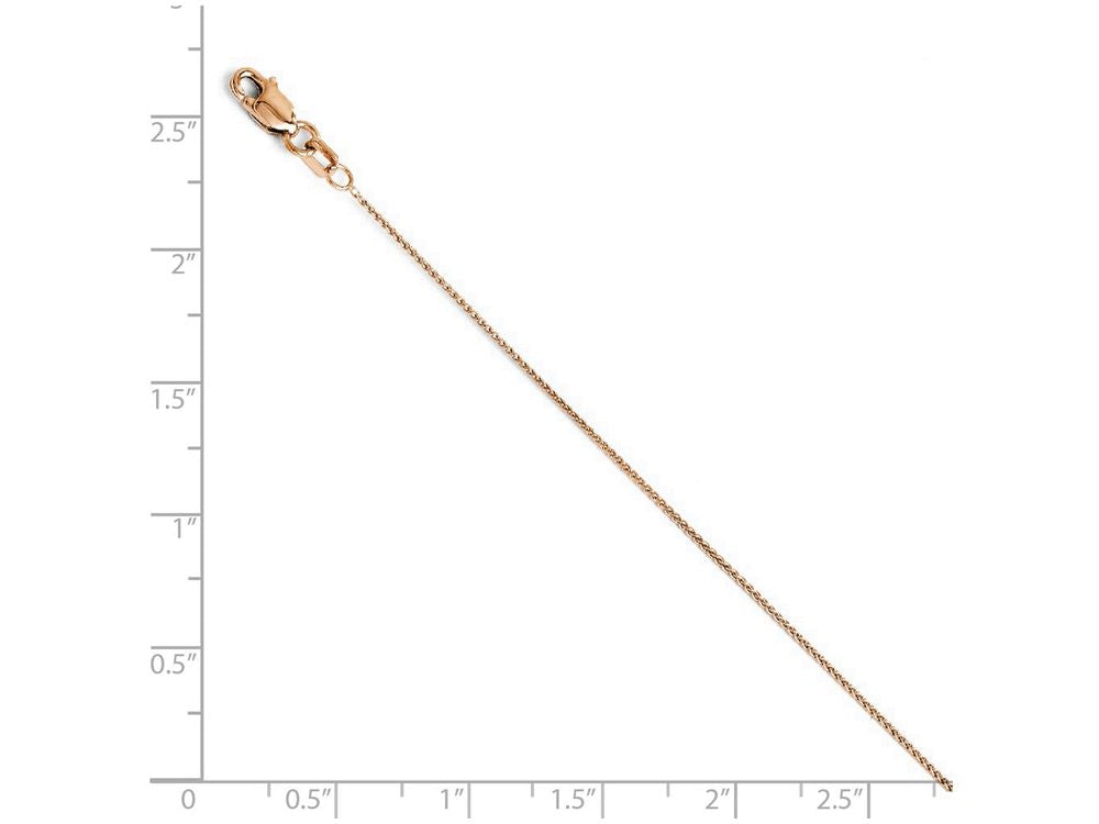 FJC Finejewelers 14k Rose Gold .8mm Baby Wheat Chain Necklace