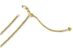 FJC Finejewelers 14k Yellow Gold Adjustable Semi Solid Chain Necklace