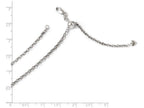 FJC Finejewelers 14k White Gold Adjustable Semi Solid Chain Necklace