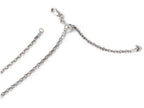 FJC Finejewelers 14k White Gold Adjustable Semi Solid Chain Necklace