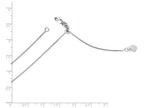 FJC Finejewelers 14k White Gold Adjustable Bright Cut Cable Chain Necklace