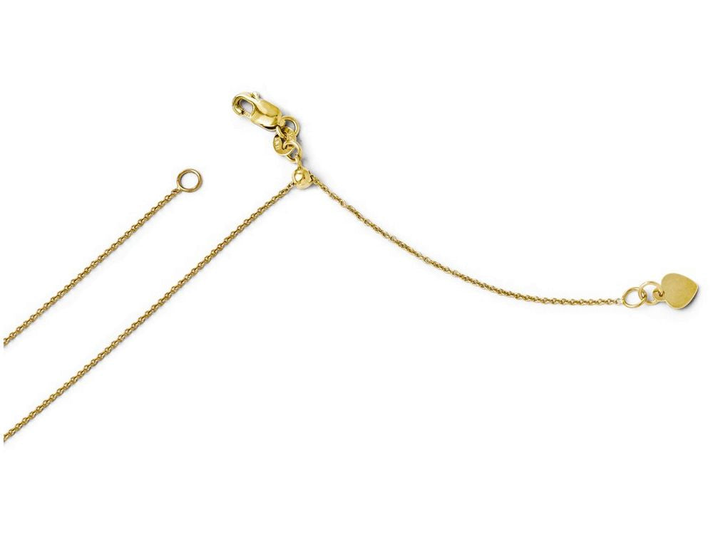 FJC Finejewelers 14k Yellow Gold Adjustable Cable Chain Necklace