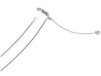 FJC Finejewelers 14k White Gold Adjustable .8mm Bright Cut Wheat Chain Necklace