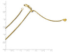 FJC Finejewelers 14k Yellow Gold Adjustable 1.3mm Bright Cut Wheat Chain Necklace