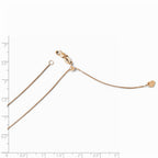 FJC Finejewelers 14k Rose Gold Adjustable .8mm Box Chain Necklace