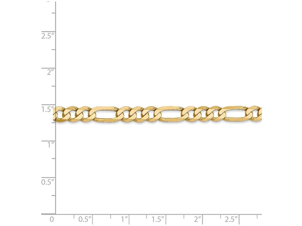 FJC Finejewelers 14k Yellow Gold 5.25mm Flat Figaro Chain Necklace