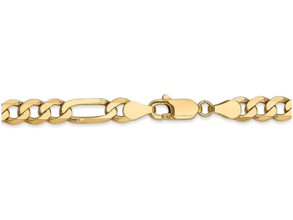 FJC Finejewelers 14k Yellow Gold 5.25mm Flat Figaro Chain Necklace
