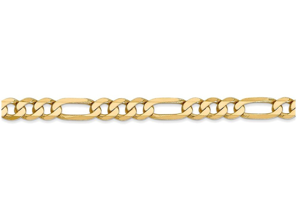 FJC Finejewelers 14k Yellow Gold 5.25mm Flat Figaro Chain Bracelet