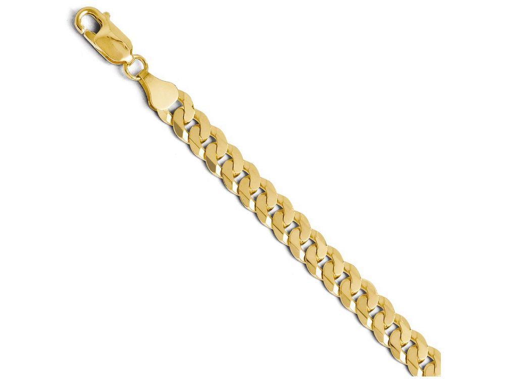 FJC Finejewelers 14k Yellow Gold 7.25mm Beveled Curb Bracelet