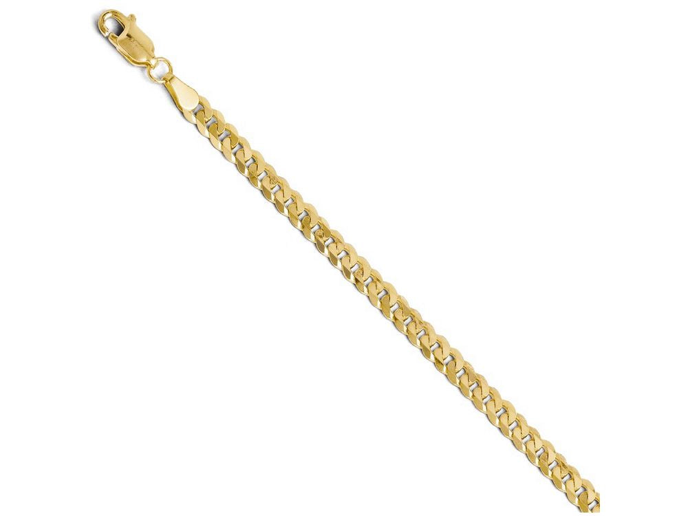 FJC Finejewelers 14k Yellow Gold 3.9mm Beveled Curb Chain Bracelet