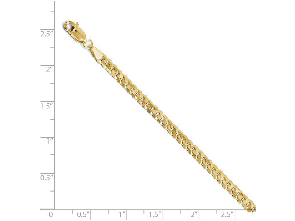 FJC Finejewelers 14k Yellow Gold 3.9mm Beveled Curb Chain Bracelet