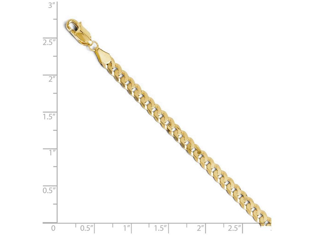 FJC Finejewelers 14k Yellow Gold 4.6mm Beveled Curb Chain Necklace