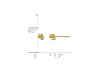 FJC Finejewelers 14k Yellow Gold Polished 3mm Ball Post Earrings