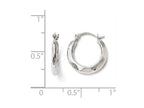 FJC Finejewelers 14k White Gold Polished Hinged Hoop Earrings