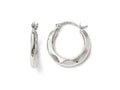 FJC Finejewelers 14k White Gold Polished Hinged Hoop Earrings