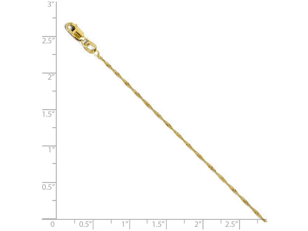 FJC Finejewelers 14k Yellow Gold Light Singapore Chain Necklace