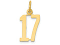 FJC Finejewelers 14k Yellow Gold Small Polished Elongated 17 Charm