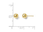 FJC Finejewelers 14k Yellow Gold Polished 6mm Ball Post Earrings