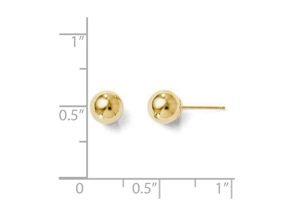 FJC Finejewelers 14k Yellow Gold Polished 6mm Ball Post Earrings