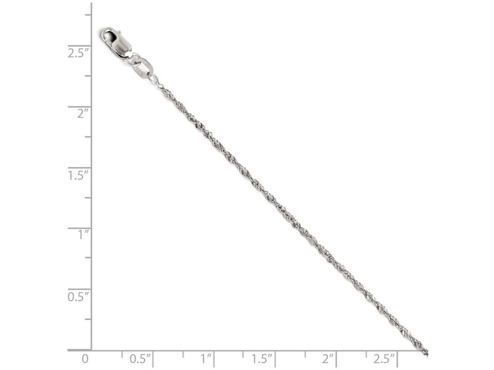 FJC Finejewelers 14k White Gold Singapore Chain Necklace