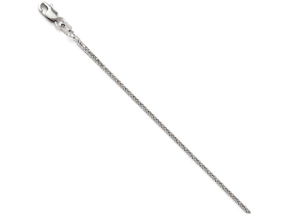 FJC Finejewelers 14k White Gold Quadra Wheat Chain Necklace
