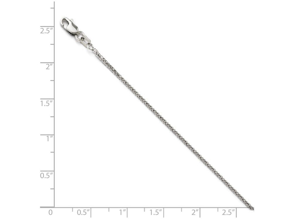 FJC Finejewelers 14k White Gold Quadra Wheat Chain Necklace