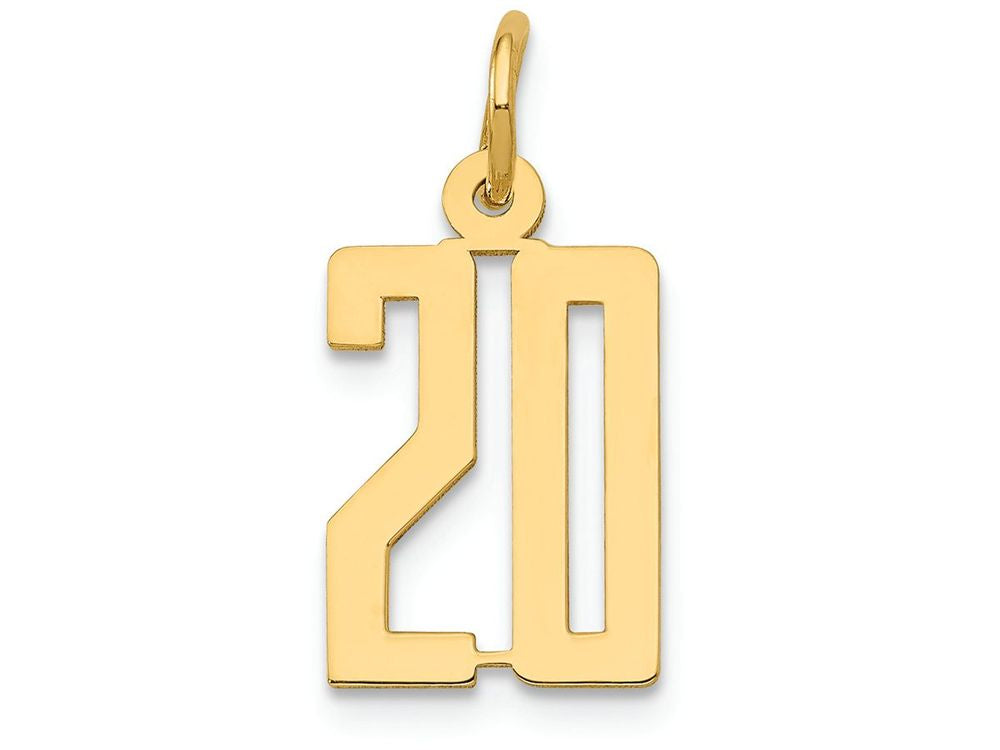 FJC Finejewelers 14k Yellow Gold Small Polished Elongated 20 Charm