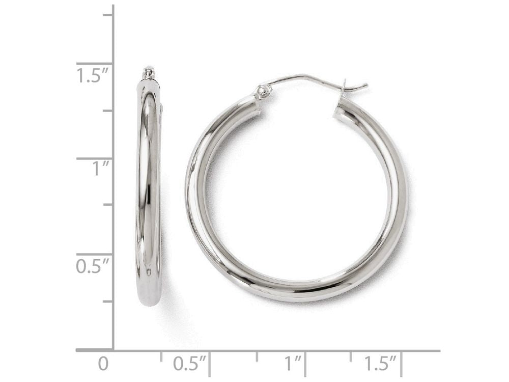 FJC Finejewelers 14k White Gold Polished Hoop Earrings