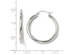 FJC Finejewelers 14k White Gold Polished Hoop Earrings