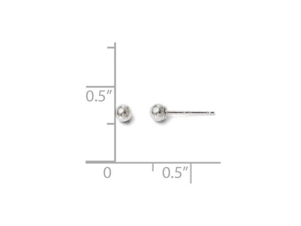 FJC Finejewelers 14k White Gold Polished 3mm Ball Post Earrings