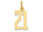 FJC Finejewelers 14k Yellow Gold Small Polished Elongated 21 Charm