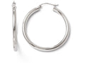 FJC Finejewelers 14k White Gold Polished Hoop Earrings
