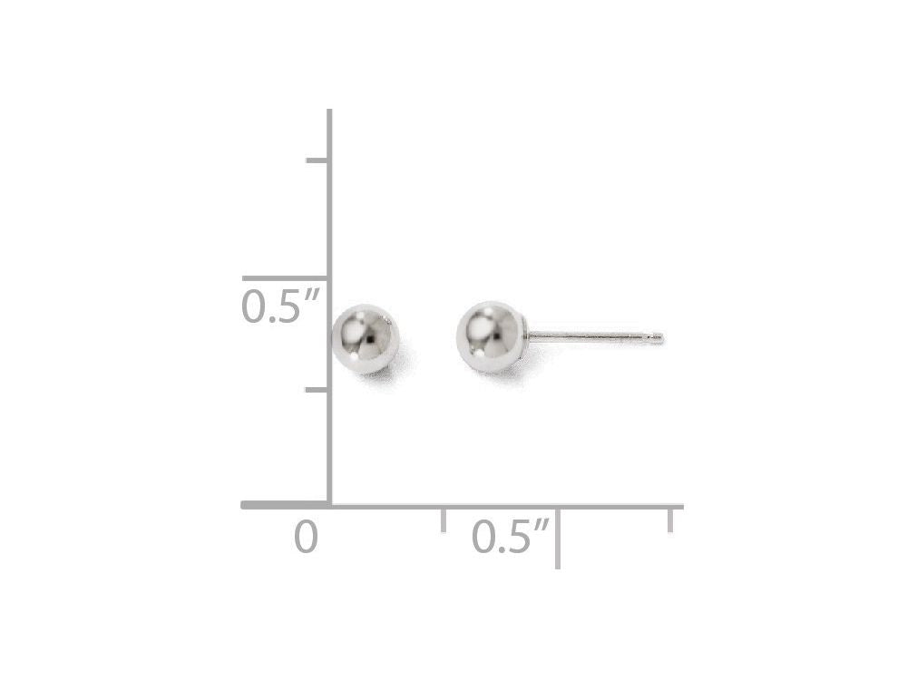 FJC Finejewelers 14k White Gold Polished 4mm Ball Post Earrings