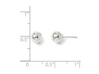FJC Finejewelers 14k White Gold Polished 6mm Ball Post Earrings