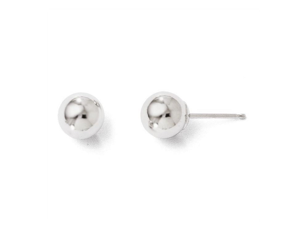 FJC Finejewelers 14k White Gold Polished 6mm Ball Post Earrings